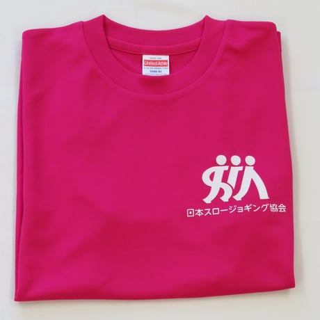 スロージョギングＴシャツ　(トロピカルピンク）