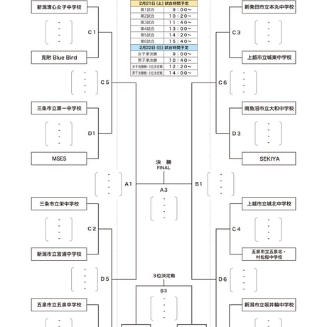 🏐第40回 BSN杯新潟県中学バスケットボール大会公式プログラム
