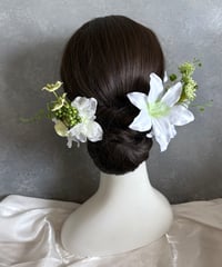 【即納　1週間程】生花風髪飾り i