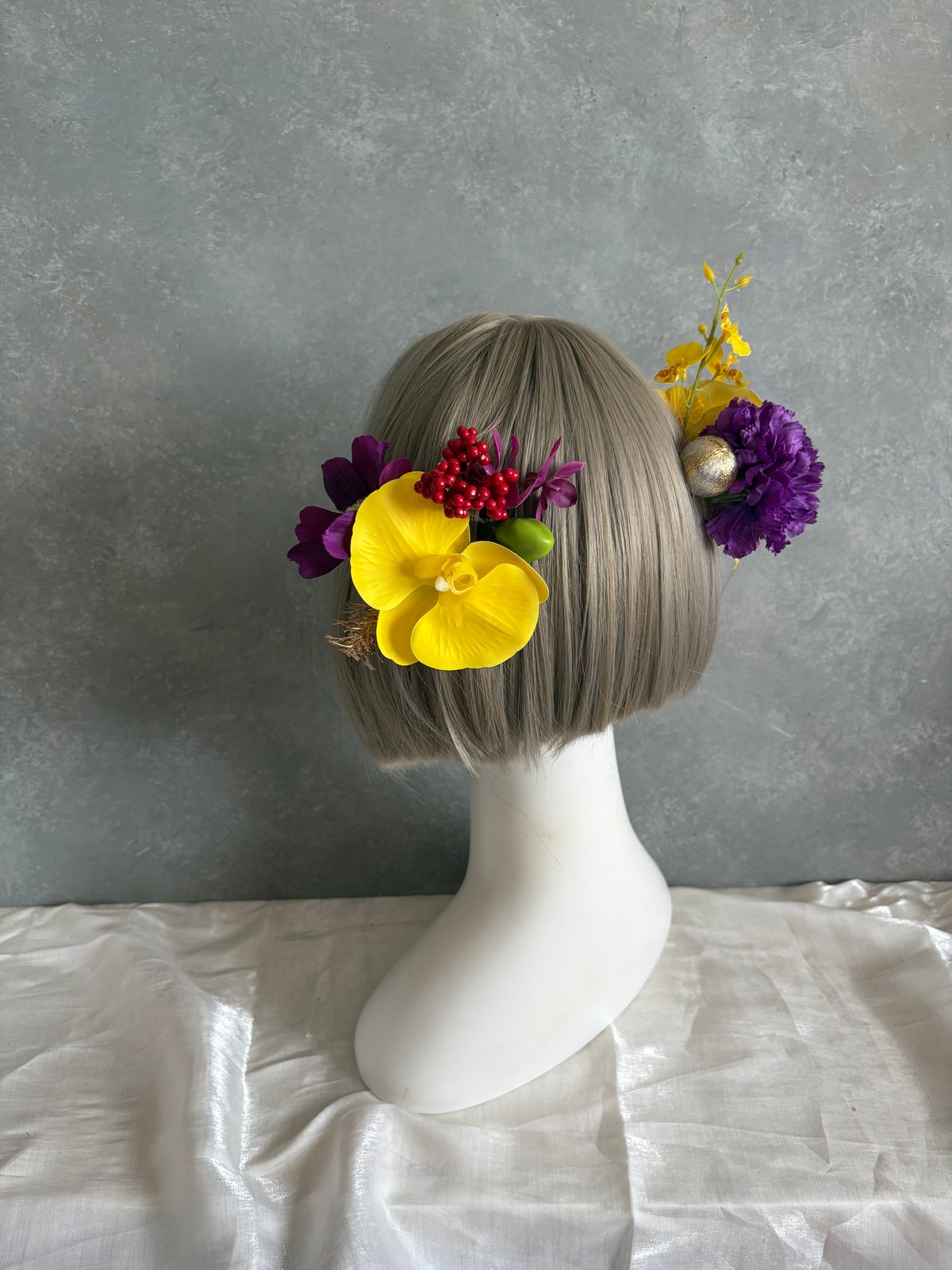 即納 1週間程】生花風髪飾り W | Aivy design