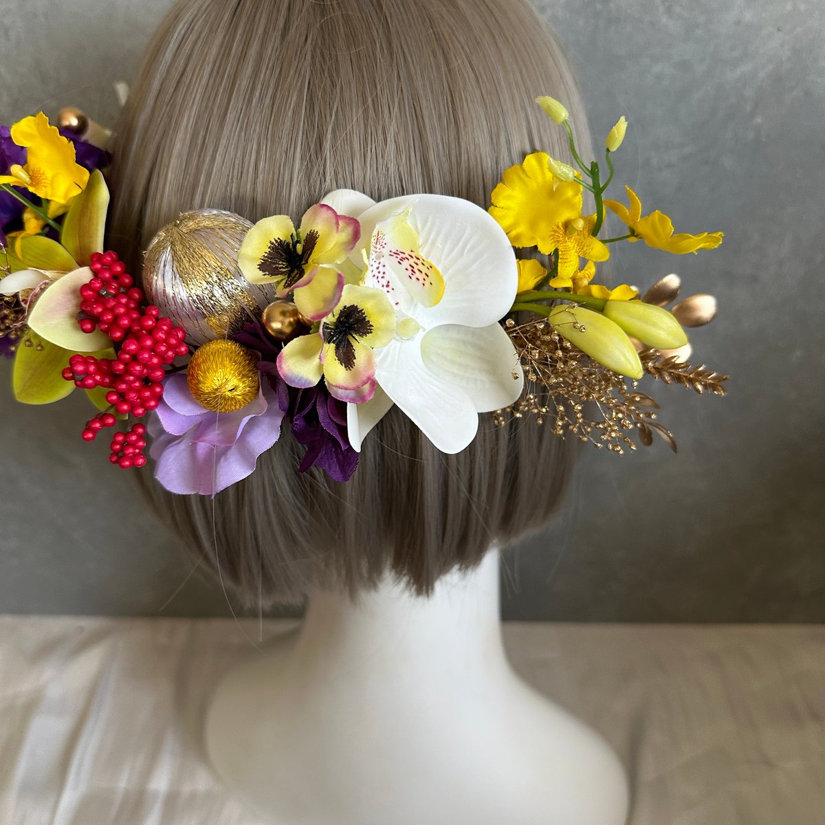 【あいな様】専用　オーダー髪飾り 成人式 髪飾り 成人式髪飾り ひまわり髪飾り 向日葵 ヒマワリ ひまわり