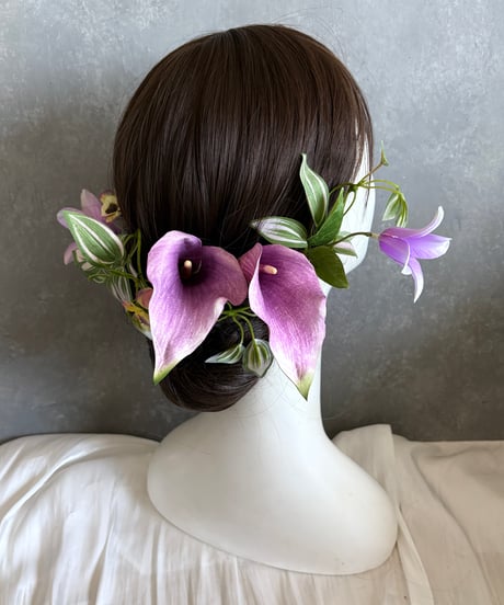 【即納　1週間程】生花風髪飾り E