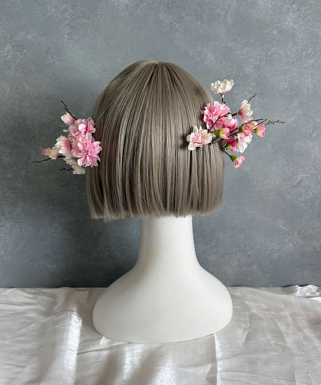 【即納　1週間程】生花風髪飾り A