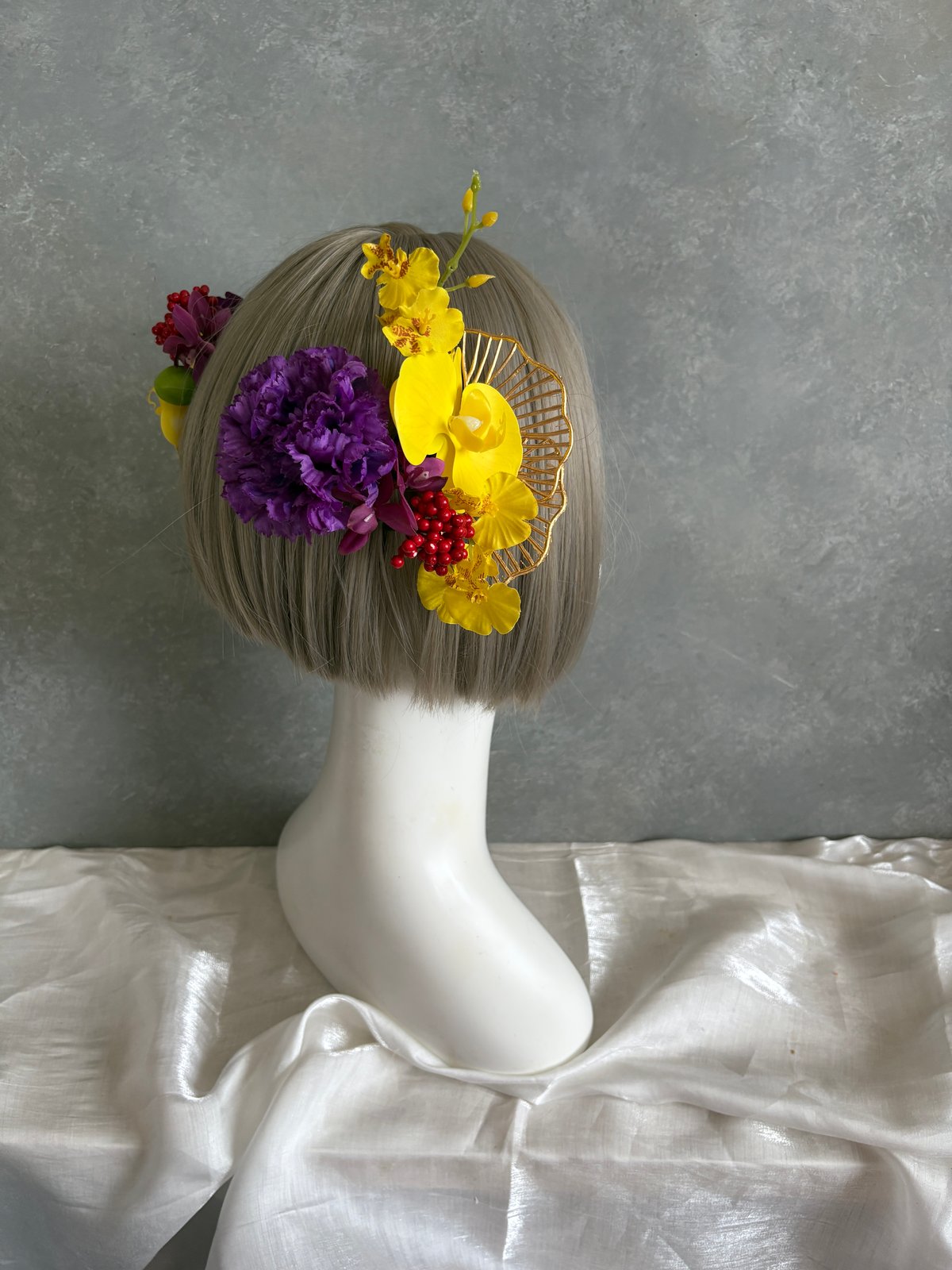 即納 1週間程】生花風髪飾り W | Aivy design