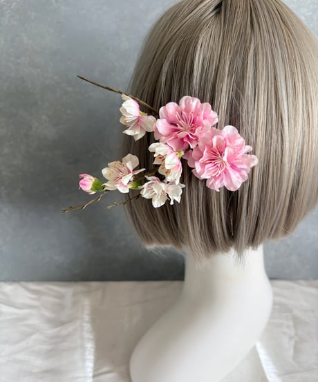 【即納　1週間程】生花風髪飾り A