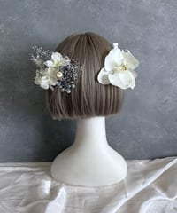 【人気No.2】胡蝶蘭髪飾りセットSLV 銀箔水引セット【1週間以内発送】