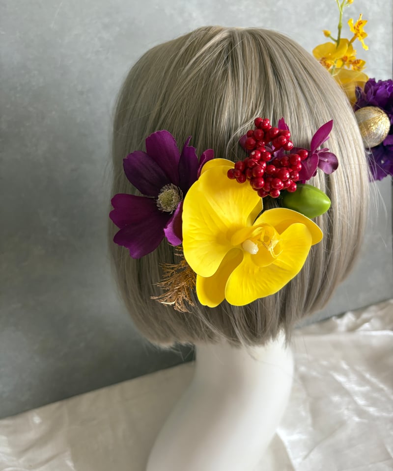 即納 1週間程】生花風髪飾り W | Aivy design
