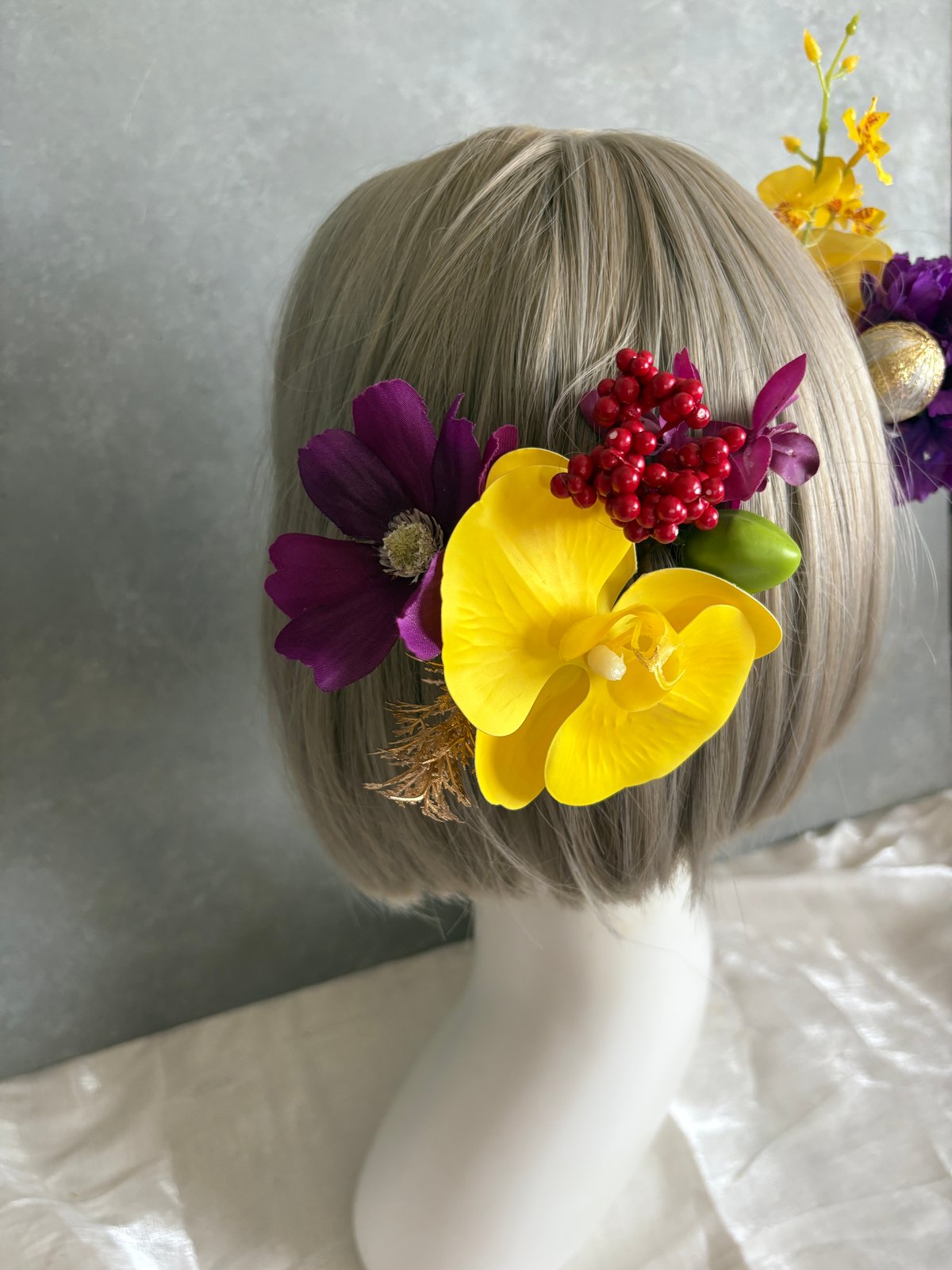即納 1週間程】生花風髪飾り W | Aivy design