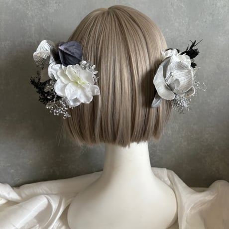 即納 1週間程】生花風髪飾り O 水引セット | Aivy design