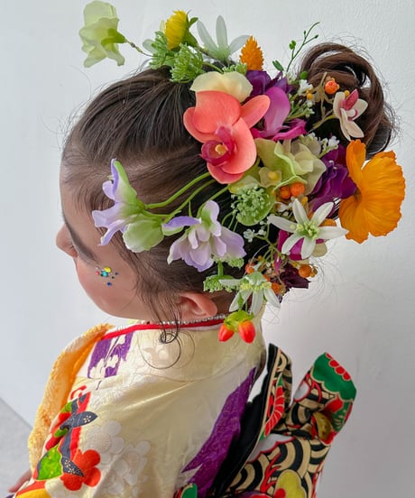 【即納　1週間程】生花風ヘッドドレス For adult/kids