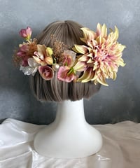 【即納　1週間程】生花風髪飾り X