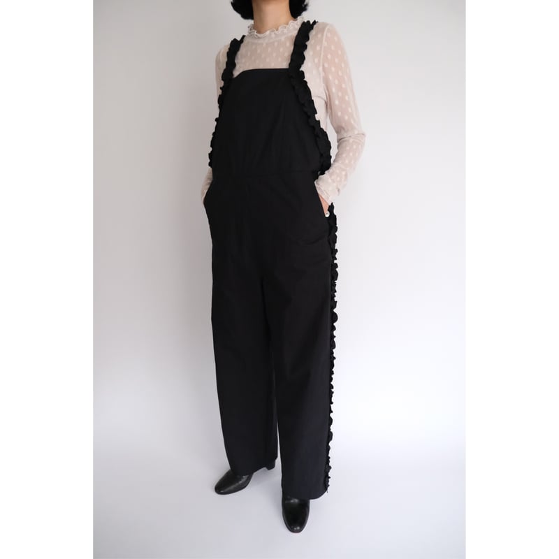 新品未使用sowa ソーワTeatro サロペットブラック黒フリルオールインワン Teatro / salopette / black | SOWA Online Bout