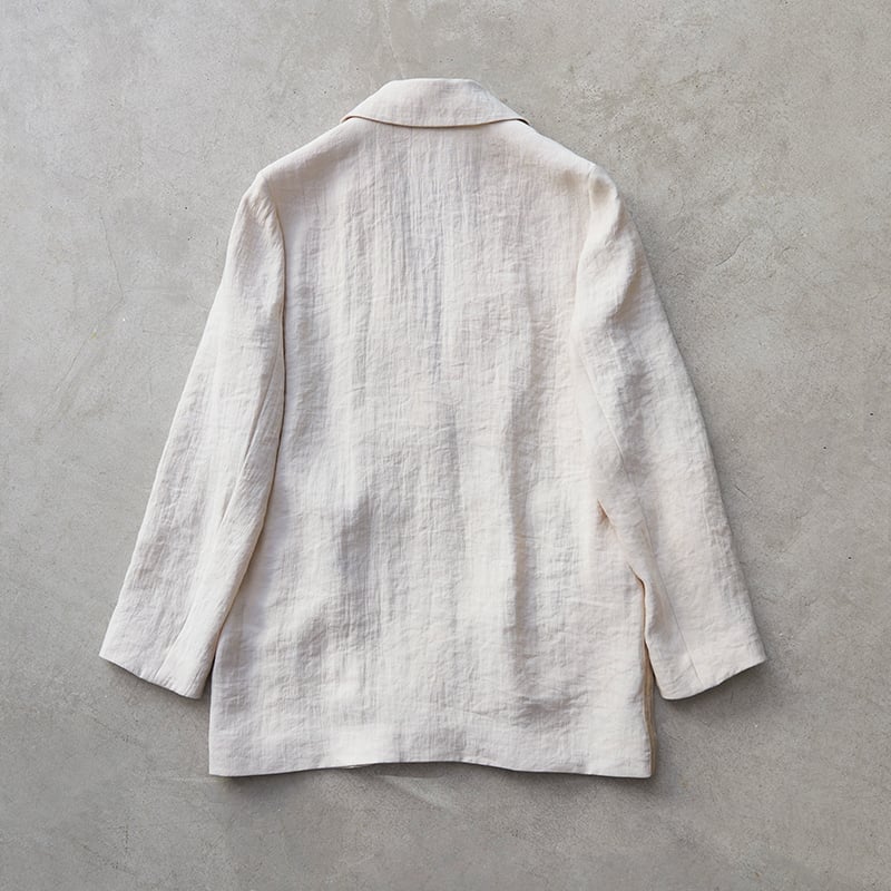 【新品】今季　styling/ バックサテンジャケット アイボリー　サイズ1 新品】今季 styling/ バックサテンジャケット アイボリー サイズ1
