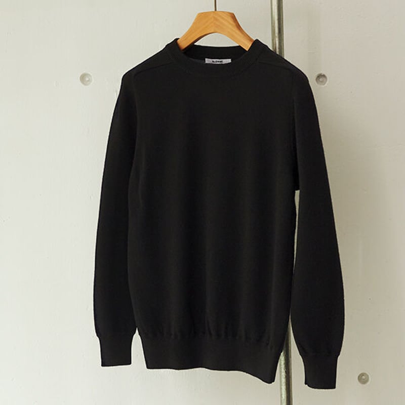 スローン×ミモレ別注】ダブルフェイスニット ブラック【数量限定