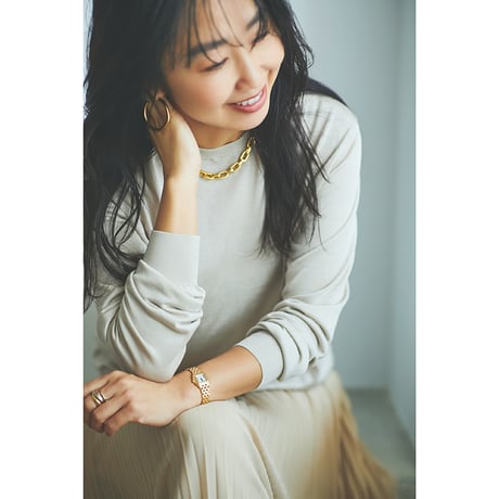 ＜追加販売＞ミモレ別注・スローン シルクニット＜ベージュ＞【数量限定】