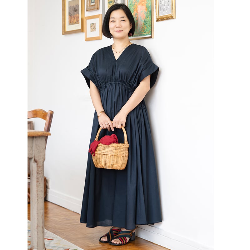 ミモレ別注・カレンソロジーネイビータックワンピース【期間限定