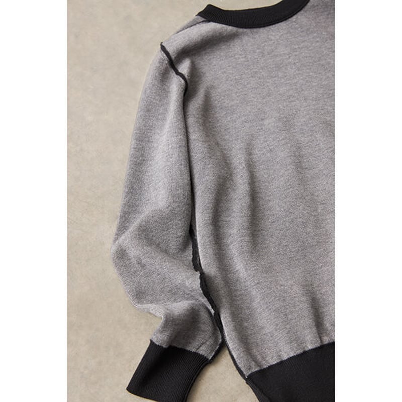 スローン×ミモレ別注】ダブルフェイスニット ブラック【数量限定