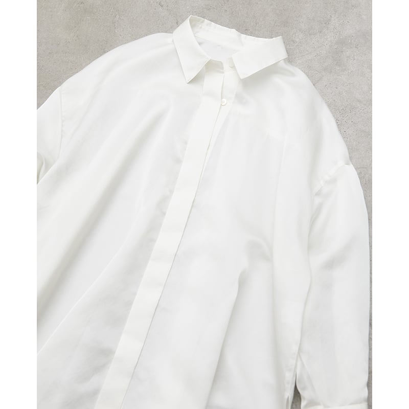 ルフィル ☆ ミモレ別注 ☆ シアーシャツ ☆ 極美品 追加販売＞ミモレ別注・ル フィルのシアーシャツ＜ブルー