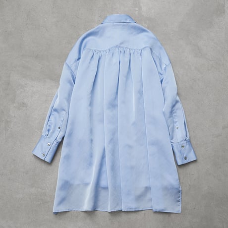 ＜追加販売＞ミモレ別注・ル フィルのシアーシャツ＜ブルー＞【数量限定】