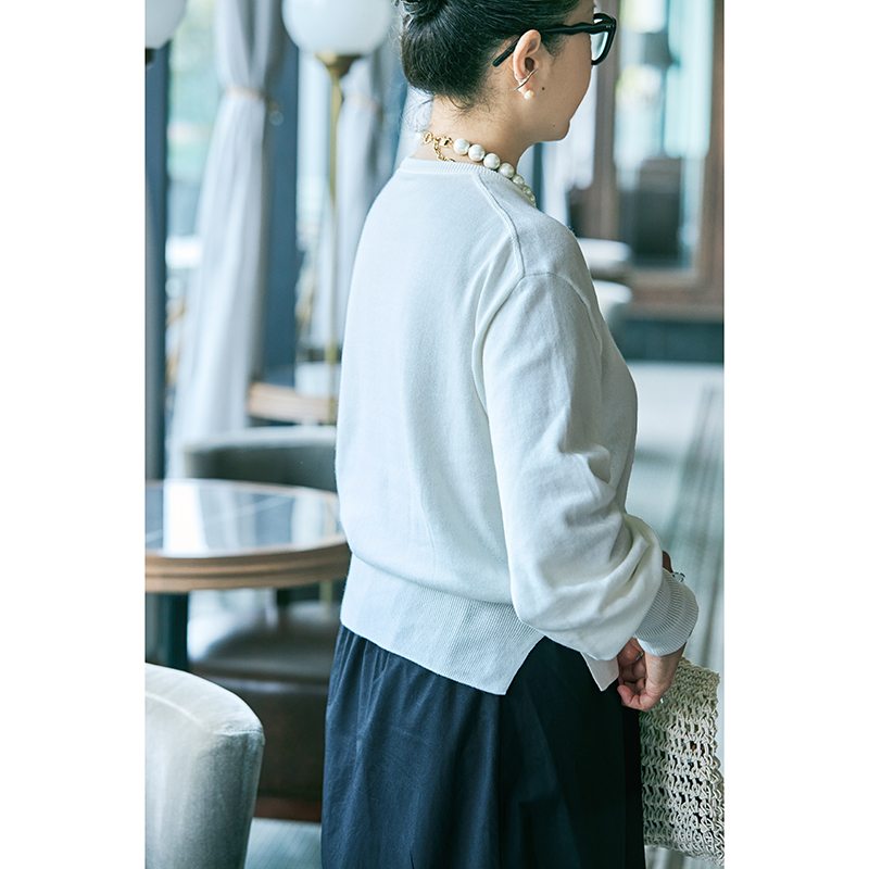 ケイミー　白カーディガン 長袖 追加受注＞ミモレ別注KOカーディガン | mi-mollet STORE