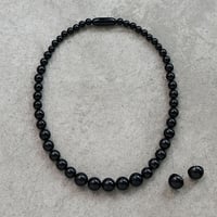 ヴィクトリアンジェット 【２点セット】ネックレス・ピアス/イヤリング