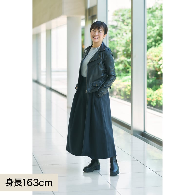 Mirin様ブラック ミモレ別注】マルモア 64クロスロングスカート【数量限定】 | mi