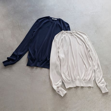 ＜追加販売＞ミモレ別注・スローン シルクニット＜ベージュ＞【数量限定】