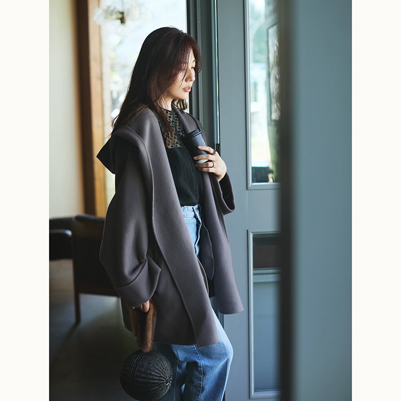 ミモレ別注】アルページュストーリー フードリバーミドルコート