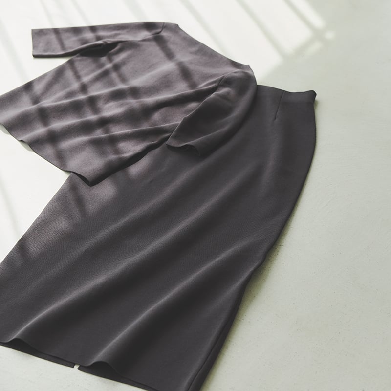 mi-mollet × Demi-Luxe BEAMS シンプルタイトニットスカート.M mi-mollet × Demi-Luxe BEAMS シンプルタイトニットスカート.M