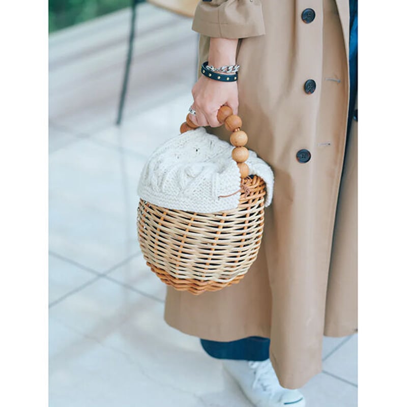 ヒツキのニットカバー付きかごバッグ | mi-mollet STORE ヒツキのニットカバー付きかごバッグ | mi-mollet STORE