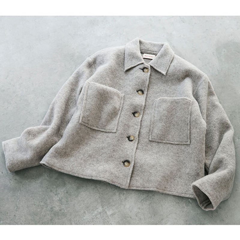 MEYAME メヤメ　ノーカラー　ジャケット ノーカラージャケット シンメで初めてつくったショート