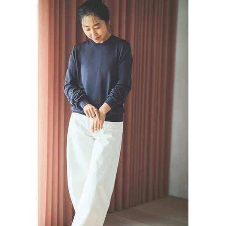 ＜追加販売＞ミモレ別注・スローン シルクニット＜ベージュ＞【数量限定】