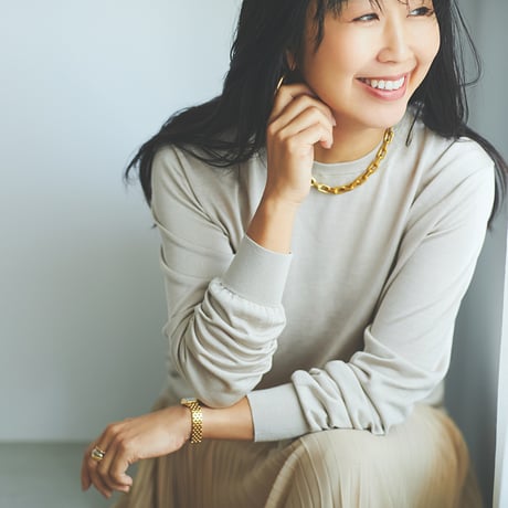 ＜追加販売＞ミモレ別注・スローン シルクニット＜ベージュ＞【数量限定】