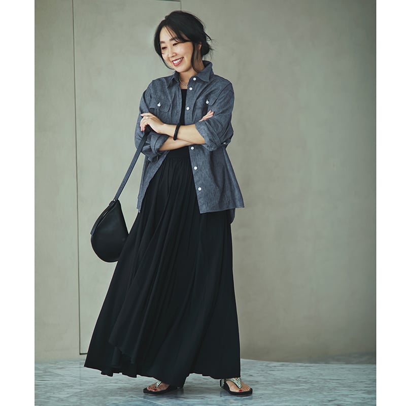 かなえ様翌日シャツ ミモレ別注】マイ ウィークネスのシャンブレーシャツ【数量限定