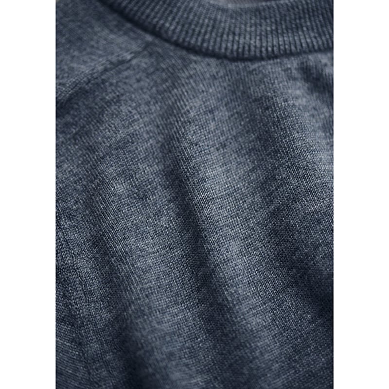 【スローン×ミモレ別注】ダブルフェイスニット　グレー【数量限定】 スローン×ミモレ別注】ダブルフェイスニット グレー【数量限定】 | mi