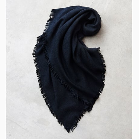 ＜追加受注 7/23(日) 9:00～＞ミモレ別注・アソースメレのカシミヤシルク混ブラックストール【期間限定】