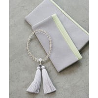 shuo【３点セット】クリスタル数珠・数珠袋・袱紗