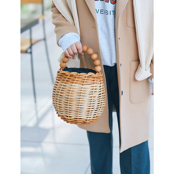 ヒツキのニットカバー付きかごバッグ | mi-mollet STORE ヒツキのニットカバー付きかごバッグ | mi-mollet STORE