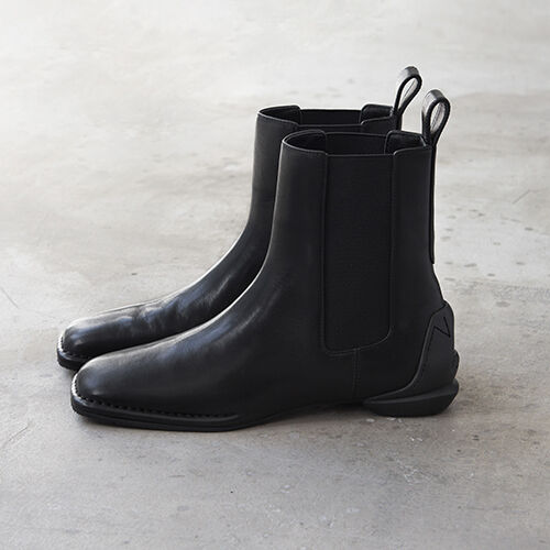 SHISEI ブラック サイドゴアブーツ SHISEIスクエアサイドゴアブーツ【期間限定】 | mi-mollet STORE