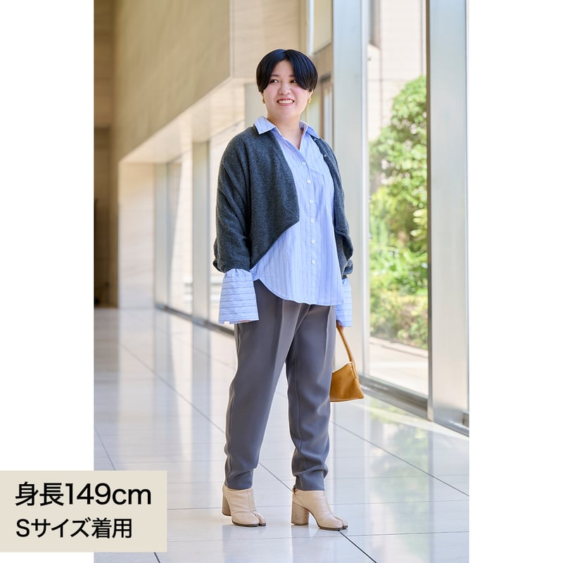 現行品 SOEJU ウールライクノーカラージャケット コレクション タック