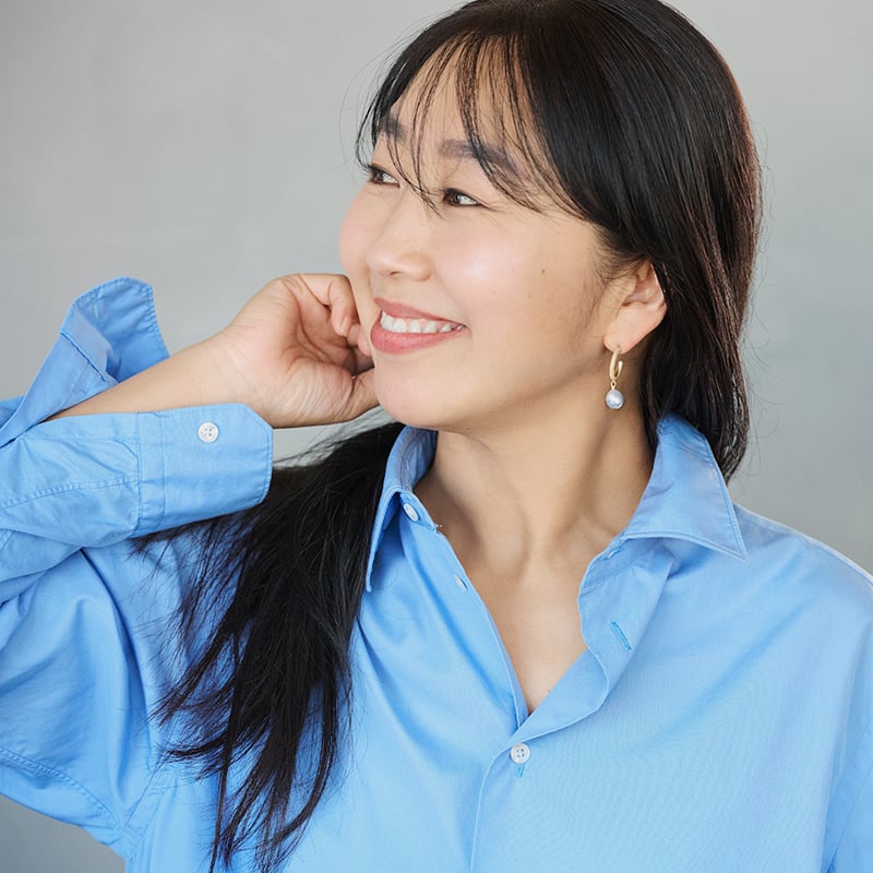 10周年別注】ボン マジック白蝶バロックパールフープピアス | mi