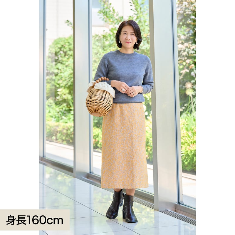 【スローン×ミモレ別注】ダブルフェイスニット　グレー【数量限定】 スローン×ミモレ別注】ダブルフェイスニット グレー【数量限定】 | mi