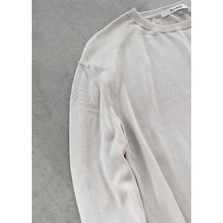 ＜追加販売＞ミモレ別注・スローン シルクニット＜ベージュ＞【数量限定】