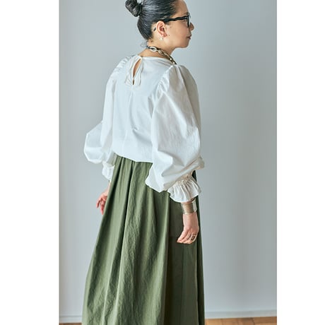 バックリボンパフスリーブブラウス【数量限定】