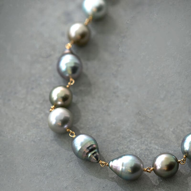 ボン マジック ミモレ別注・黒蝶バロックパール一連ネックレス | mi