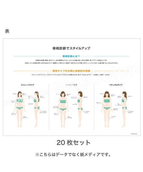 骨格診断アドバイスシート【B5サイズ】20枚