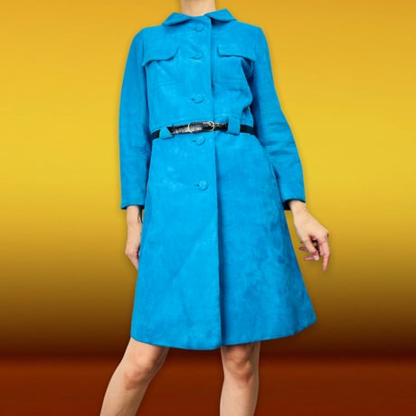60’s Deadstock Blue Suede Coat