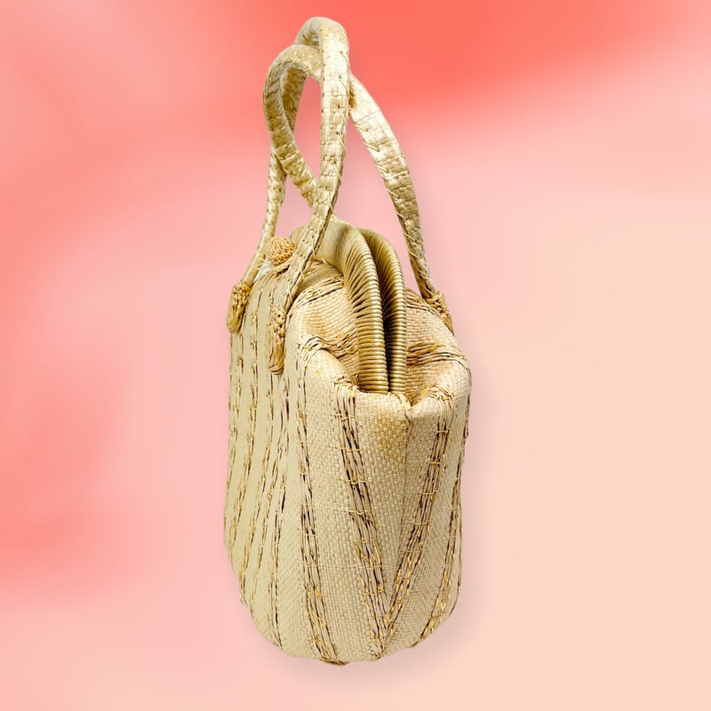 稀少☆50's Straw Bag 50年代 ストローハンドバッグ 稀少☆50´s Straw Bag 50年代 ストローハンドバッグ