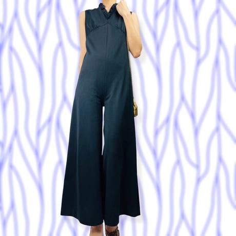 70’s Black Wide Leg Jumpsuit