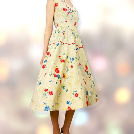 50’s Multicolor Floral Dress